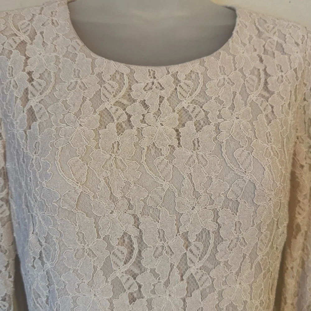 NWT GORGEOUS Gianni Bini Cream Lace Dress SIZE: 2 #CL - Picture 2 of 10